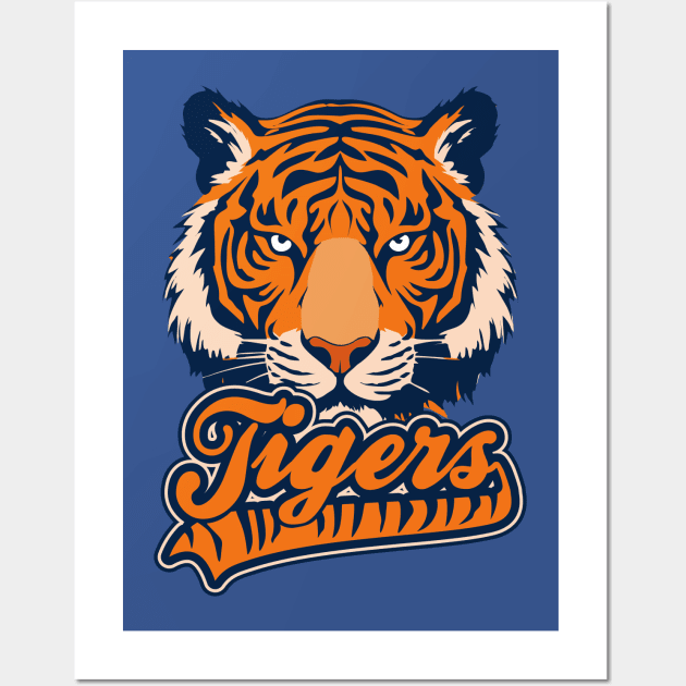 Tigers Sports Logo II Wall Art by DavesTees